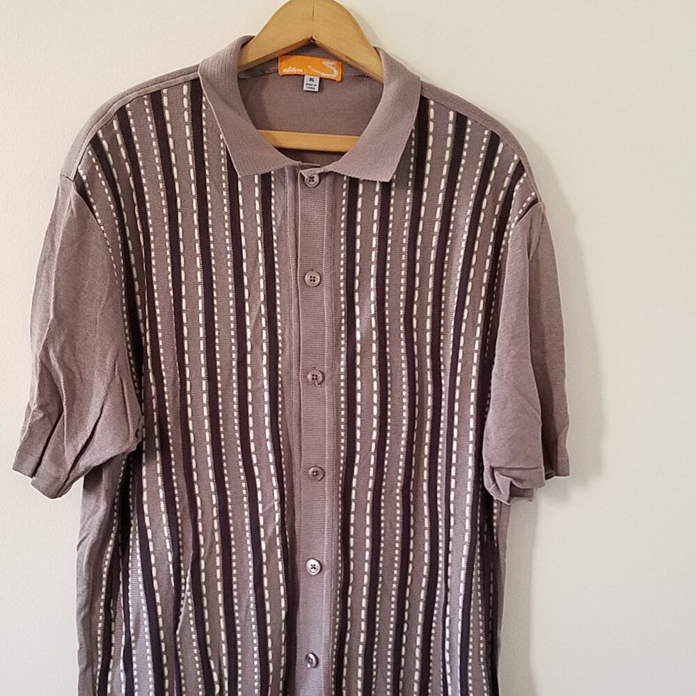 SAFIRE SILK INC. Edition S Mens Short Sleeve Knit Shirt - California Rockabilly